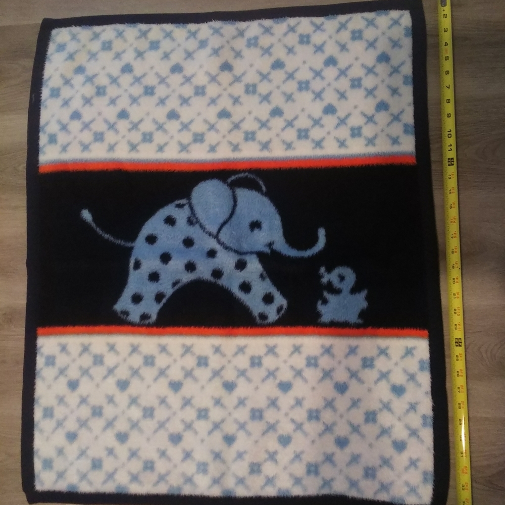 Blue Elephant Baby Blanket